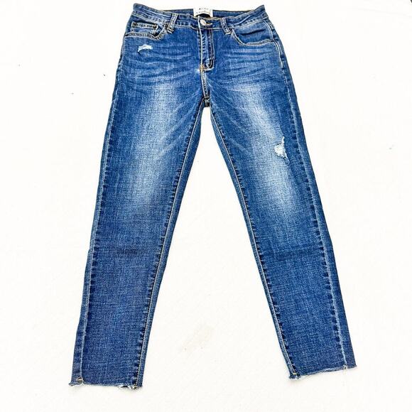 Acne Studios Skin 5 Stretch Denim Medium Wash Jeans Raw Hem Size 28 - Picture 2 of 10